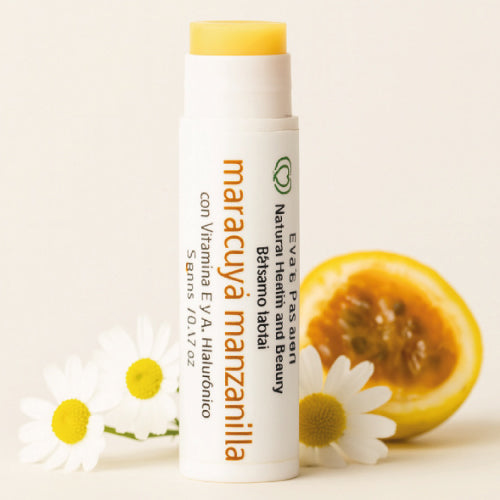 Bálsamo de Labios Maracuyá Manzanilla con Ácido Hialurónico