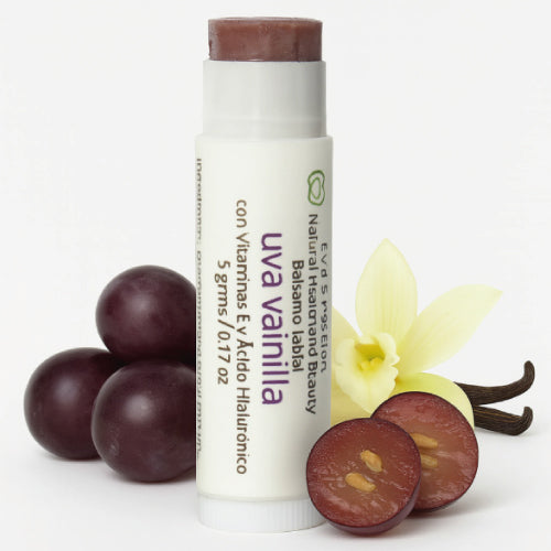 Bálsamo de Labios Uva Vainilla con Ácido Hialurónico